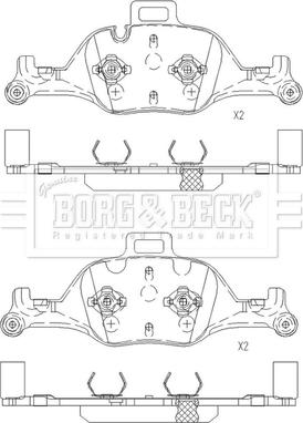 Borg & Beck BBP2668 - Əyləc altlığı dəsti, əyləc diski furqanavto.az