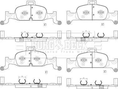 Borg & Beck BBP2602 - Əyləc altlığı dəsti, əyləc diski furqanavto.az