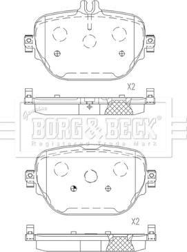 Borg & Beck BBP2685 - Əyləc altlığı dəsti, əyləc diski furqanavto.az