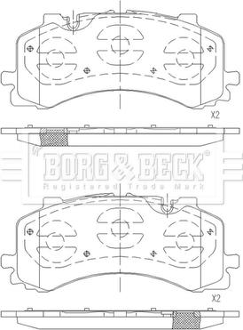 Borg & Beck BBP2683 - Əyləc altlığı dəsti, əyləc diski furqanavto.az