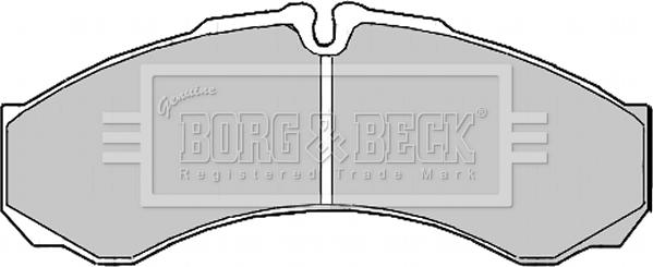 Borg & Beck BBP2195 - Əyləc altlığı dəsti, əyləc diski furqanavto.az