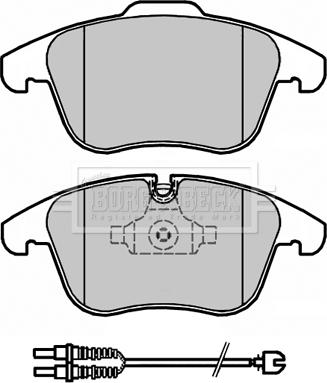 Borg & Beck BBP2184 - Əyləc altlığı dəsti, əyləc diski furqanavto.az
