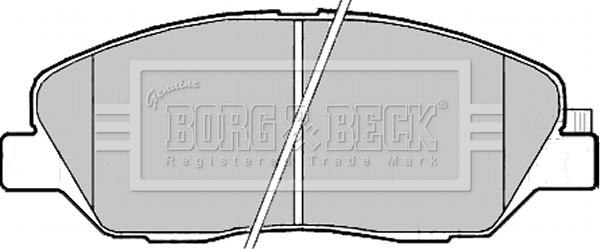 Borg & Beck BBP2176 - Əyləc altlığı dəsti, əyləc diski furqanavto.az