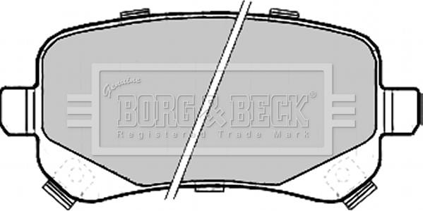 Borg & Beck BBP2209 - Əyləc altlığı dəsti, əyləc diski furqanavto.az
