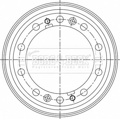 Borg & Beck BBR32575 - Əyləc barabanı furqanavto.az