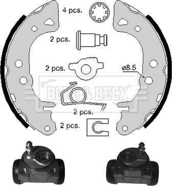 Borg & Beck BBS1004K - Əyləc Başlığı Dəsti furqanavto.az