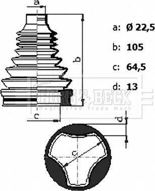 Borg & Beck BCB6434 - Körük, sürücü val furqanavto.az