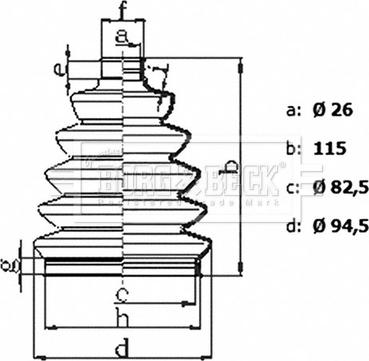 Borg & Beck BCB6435 - Körük, sürücü val furqanavto.az