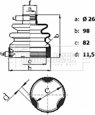 Borg & Beck BCB6433 - Körük, sürücü val furqanavto.az