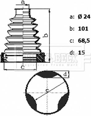 Borg & Beck BCB6423 - Körük, sürücü val furqanavto.az