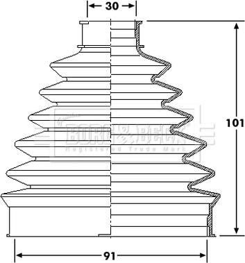 Borg & Beck BCB6194 - Körük, sürücü val furqanavto.az