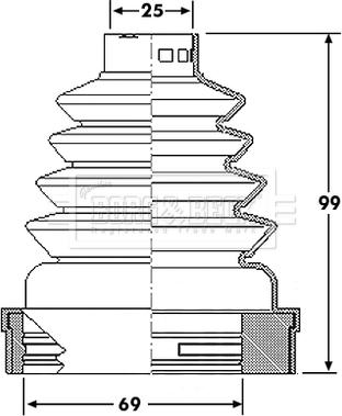 Borg & Beck BCB6190 - Körük, sürücü val furqanavto.az