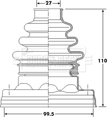 Borg & Beck BCB6191 - Körük, sürücü val furqanavto.az