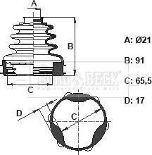 Borg & Beck BCB6108 - Körük, sürücü val furqanavto.az