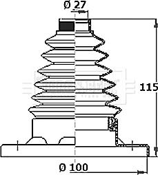 Borg & Beck BCB6137 - Körük, sürücü val furqanavto.az