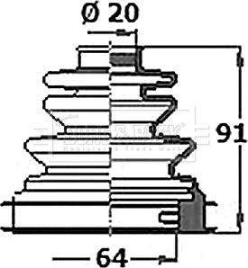 Borg & Beck BCB6334 - Körük, sürücü val furqanavto.az