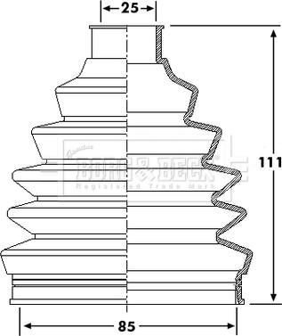 Borg & Beck BCB6205 - Körük, sürücü val furqanavto.az