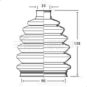 Borg & Beck BCB2281 - Körük, sürücü val furqanavto.az