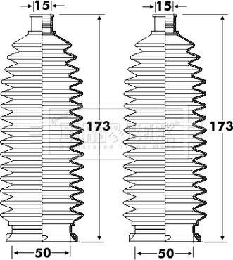 Borg & Beck BSG3402 - Körük dəsti, sükan furqanavto.az