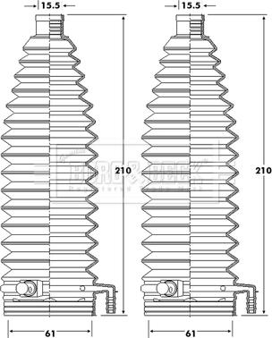 Borg & Beck BSG3423 - Körük dəsti, sükan furqanavto.az