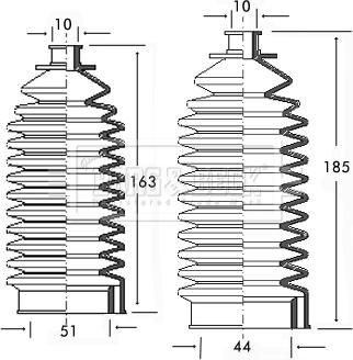 Borg & Beck BSG3078 - Körük dəsti, sükan furqanavto.az