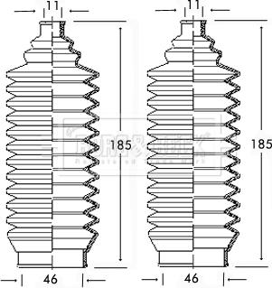 Borg & Beck BSG3122 - Körük dəsti, sükan furqanavto.az