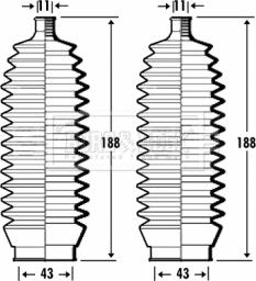 Borg & Beck BSG3342 - Körük dəsti, sükan furqanavto.az