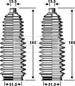 Borg & Beck BSG3354 - Körük dəsti, sükan furqanavto.az