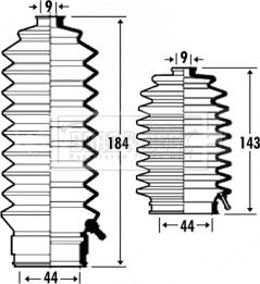 Borg & Beck BSG3309 - Körük dəsti, sükan furqanavto.az