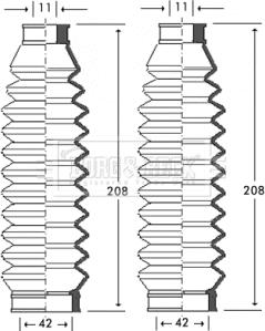 Borg & Beck BSG3255 - Körük dəsti, sükan furqanavto.az