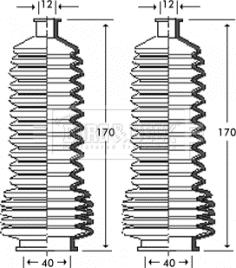 Borg & Beck BSG3250 - Körük dəsti, sükan furqanavto.az