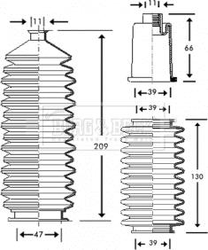 Borg & Beck BSG3204 - Körük dəsti, sükan furqanavto.az