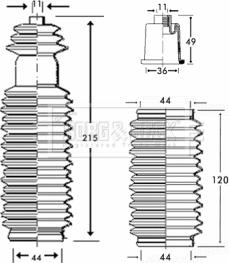 Borg & Beck BSG3202 - Körük dəsti, sükan furqanavto.az