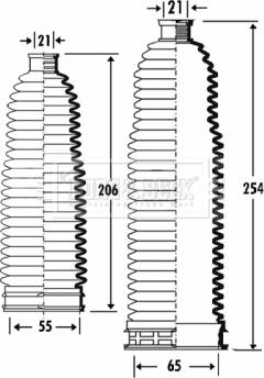 Borg & Beck BSG3270 - Körük dəsti, sükan furqanavto.az