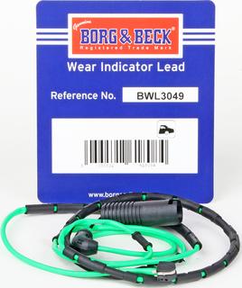 Borg & Beck BWL3049 - Xəbərdarlıq Kontakt, əyləc padinin aşınması furqanavto.az