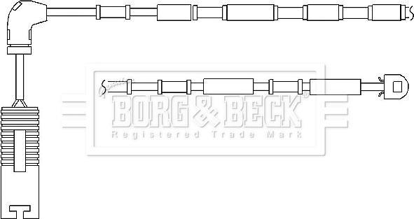 Borg & Beck BWL3048 - Xəbərdarlıq Kontakt, əyləc padinin aşınması furqanavto.az