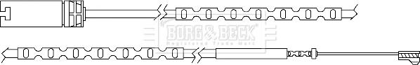 Borg & Beck BWL3055 - Xəbərdarlıq Kontakt, əyləc padinin aşınması furqanavto.az