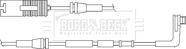 Borg & Beck BWL3015 - Xəbərdarlıq Kontakt, əyləc padinin aşınması furqanavto.az