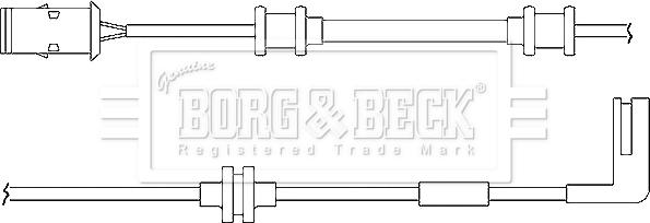 Borg & Beck BWL3013 - Xəbərdarlıq Kontakt, əyləc padinin aşınması furqanavto.az