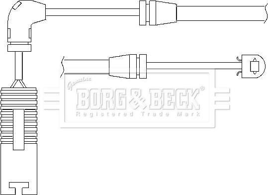 Borg & Beck BWL3012 - Xəbərdarlıq Kontakt, əyləc padinin aşınması furqanavto.az