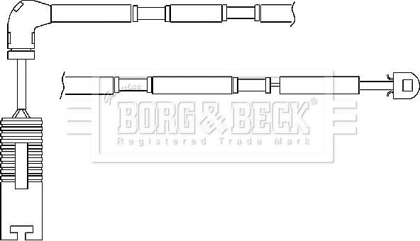 Borg & Beck BWL3036 - Xəbərdarlıq Kontakt, əyləc padinin aşınması furqanavto.az