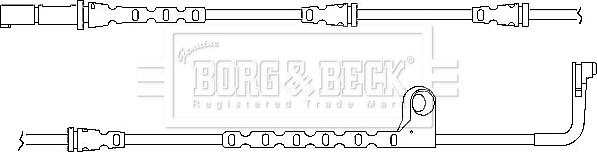 Borg & Beck BWL3033 - Xəbərdarlıq Kontakt, əyləc padinin aşınması furqanavto.az