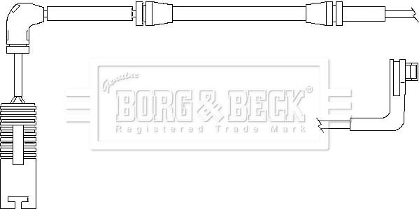 Borg & Beck BWL3025 - Xəbərdarlıq Kontakt, əyləc padinin aşınması furqanavto.az