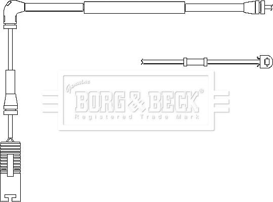 Borg & Beck BWL3026 - Xəbərdarlıq Kontakt, əyləc padinin aşınması furqanavto.az