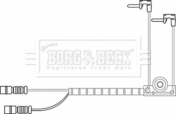 Borg & Beck BWL3197 - Xəbərdarlıq Kontakt, əyləc padinin aşınması furqanavto.az