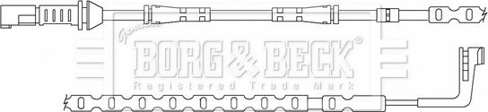 Borg & Beck BWL3159 - Xəbərdarlıq Kontakt, əyləc padinin aşınması furqanavto.az