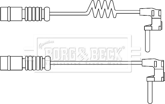 Borg & Beck BWL3103 - Xəbərdarlıq Kontakt, əyləc padinin aşınması furqanavto.az