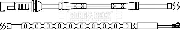 Borg & Beck BWL3102 - Xəbərdarlıq Kontakt, əyləc padinin aşınması furqanavto.az