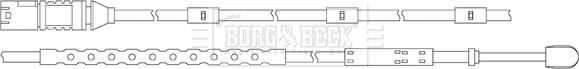 Borg & Beck BWL3111 - Xəbərdarlıq Kontakt, əyləc padinin aşınması furqanavto.az