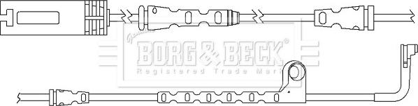 Borg & Beck BWL3122 - Xəbərdarlıq Kontakt, əyləc padinin aşınması furqanavto.az